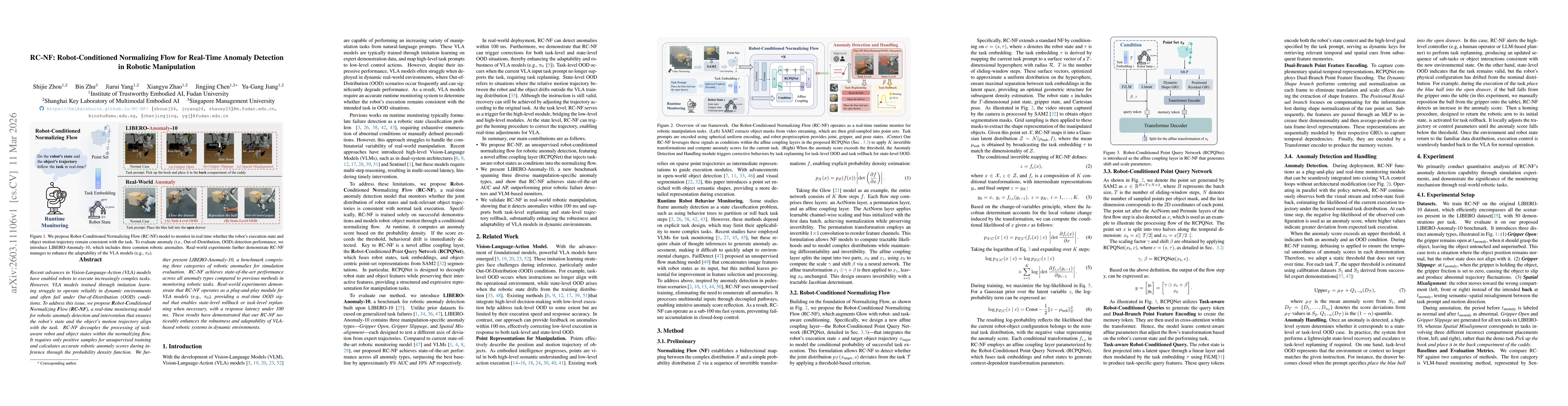 Thumbnail for RC-NF: Robot-Conditioned Normalizing Flow for Real-Time Anomaly Detection in Robotic Manipulation