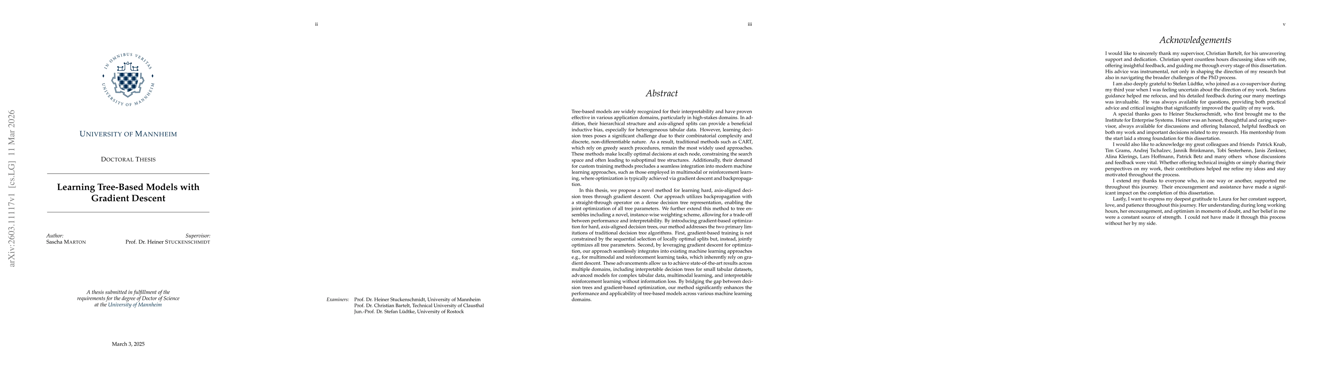 Thumbnail for Learning Tree-Based Models with Gradient Descent