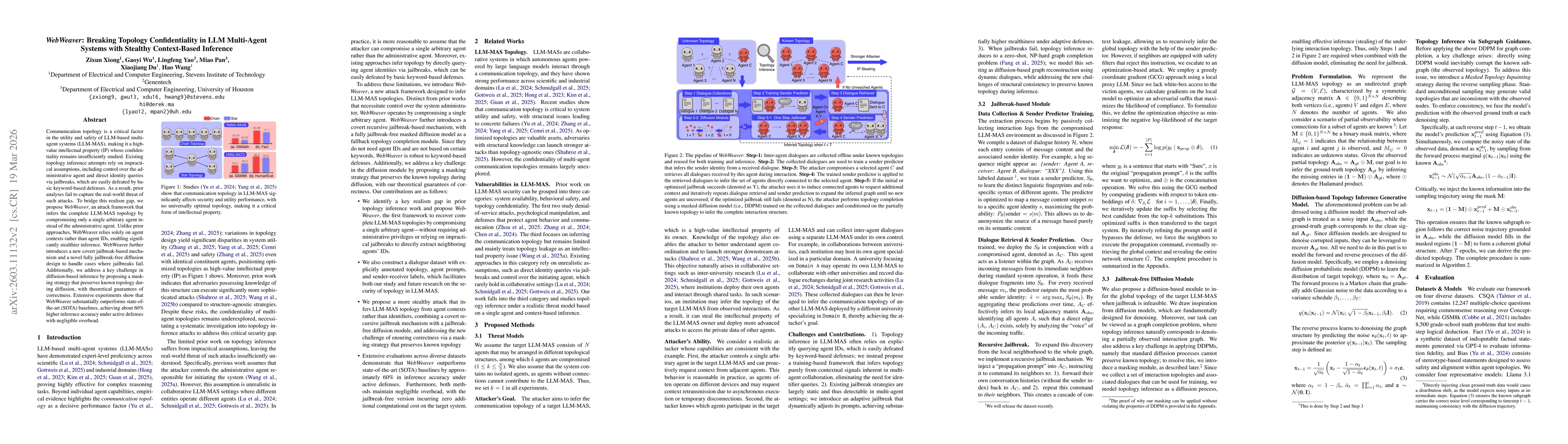 Thumbnail for WebWeaver: Breaking Topology Confidentiality in LLM Multi-Agent Systems with Stealthy Context-Based Inference