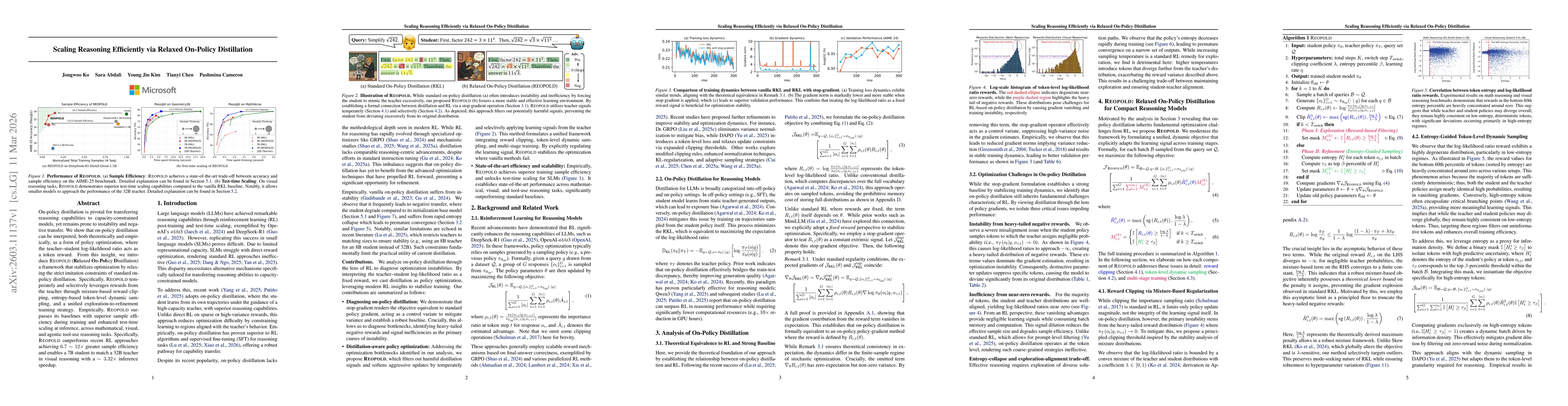 Thumbnail for Scaling Reasoning Efficiently via Relaxed On-Policy Distillation