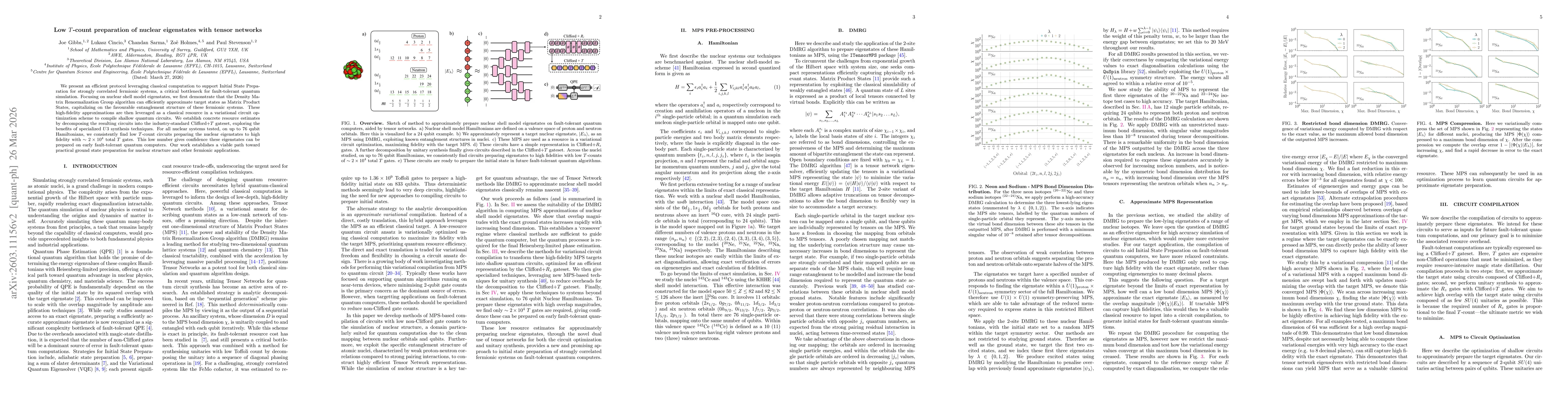 Thumbnail for Low $T$-count preparation of nuclear eigenstates with tensor networks