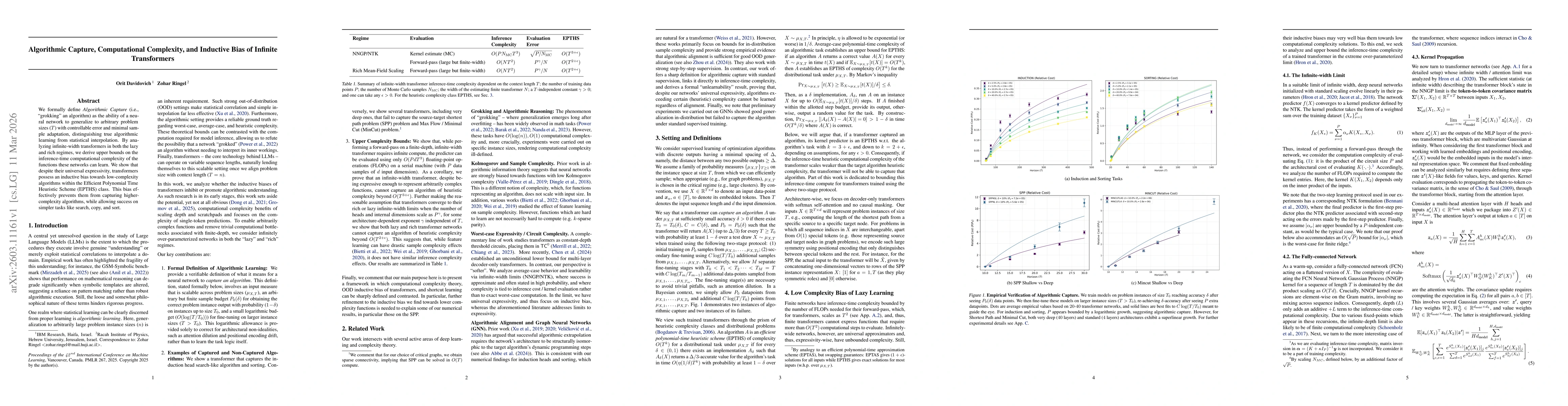 Thumbnail for Algorithmic Capture, Computational Complexity, and Inductive Bias of Infinite Transformers