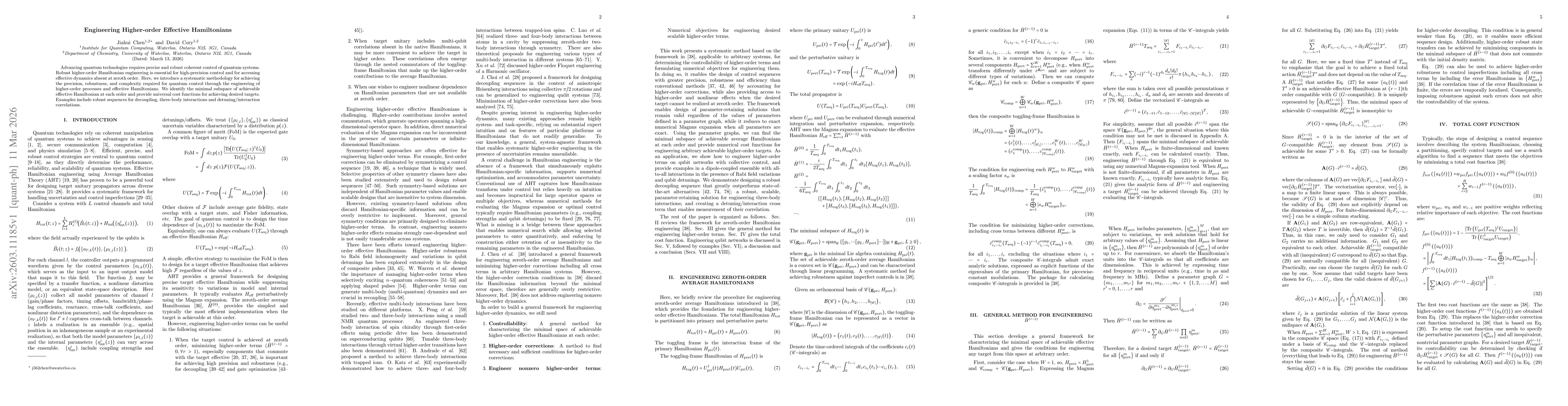 Thumbnail for Engineering Higher-order Effective Hamiltonians