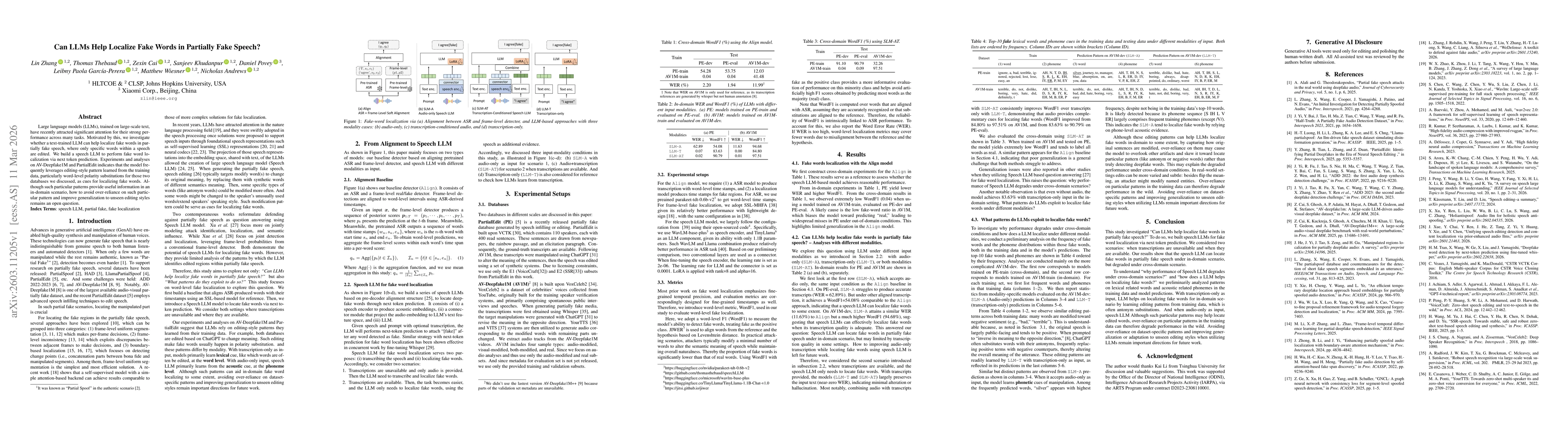 Thumbnail for Can LLMs Help Localize Fake Words in Partially Fake Speech?