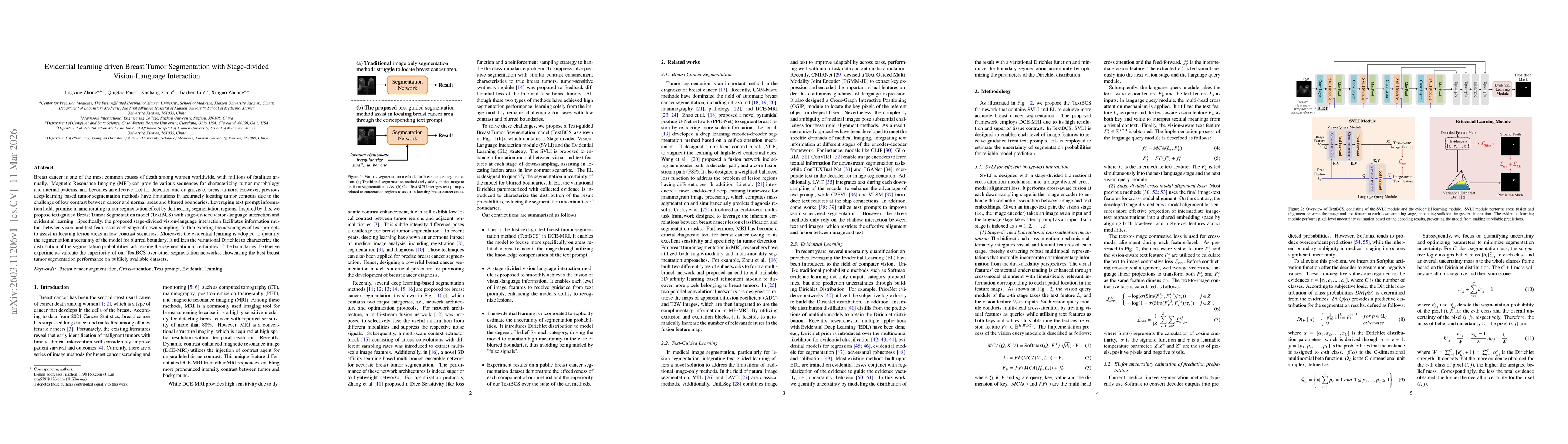 Thumbnail for Evidential learning driven Breast Tumor Segmentation with Stage-divided Vision-Language Interaction
