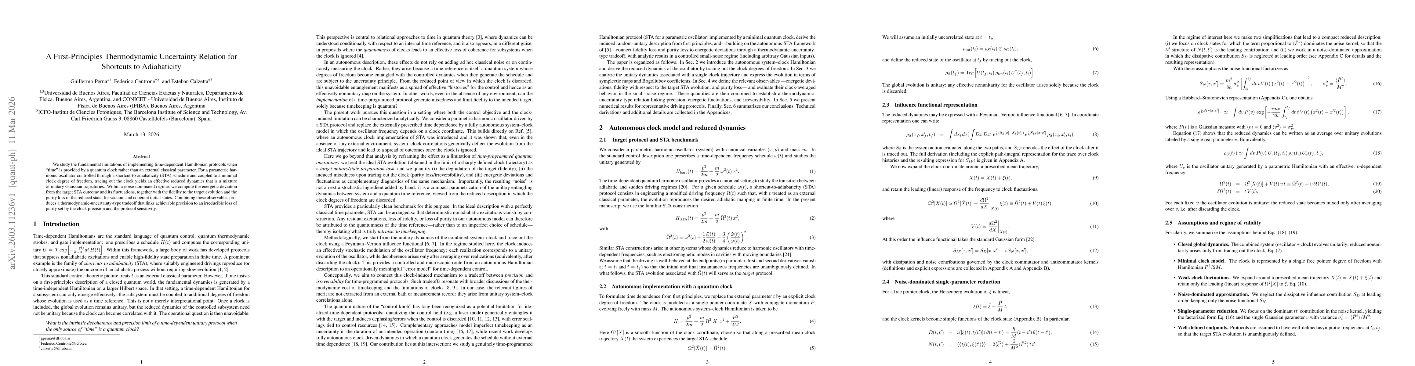 Thumbnail for A First-Principles Thermodynamic Uncertainty Relation for Shortcuts to Adiabaticity