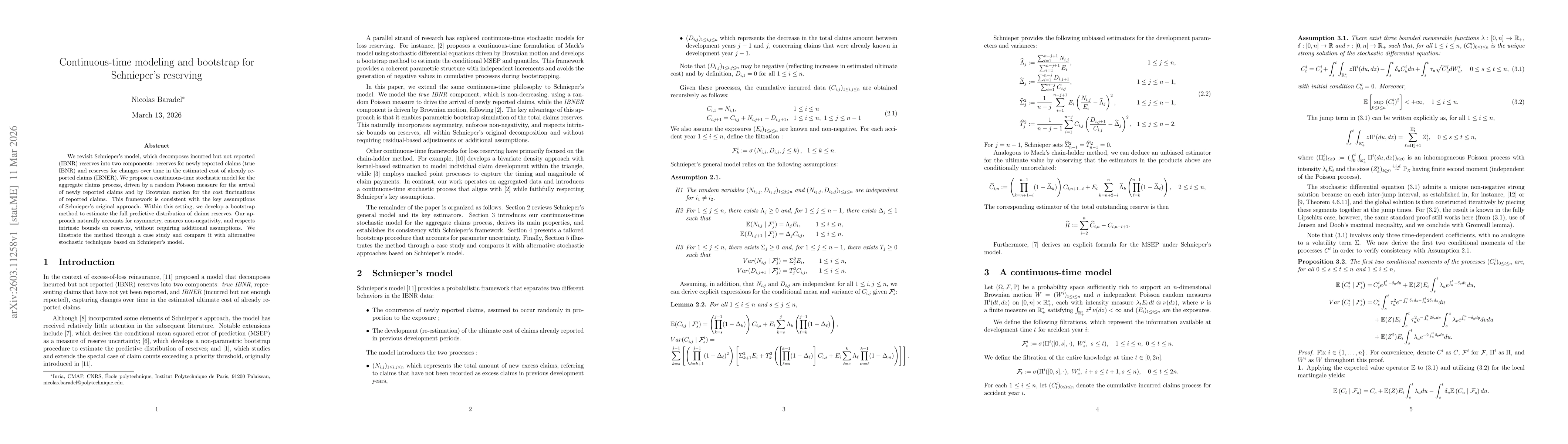 Thumbnail for Continuous-time modeling and bootstrap for Schnieper's reserving