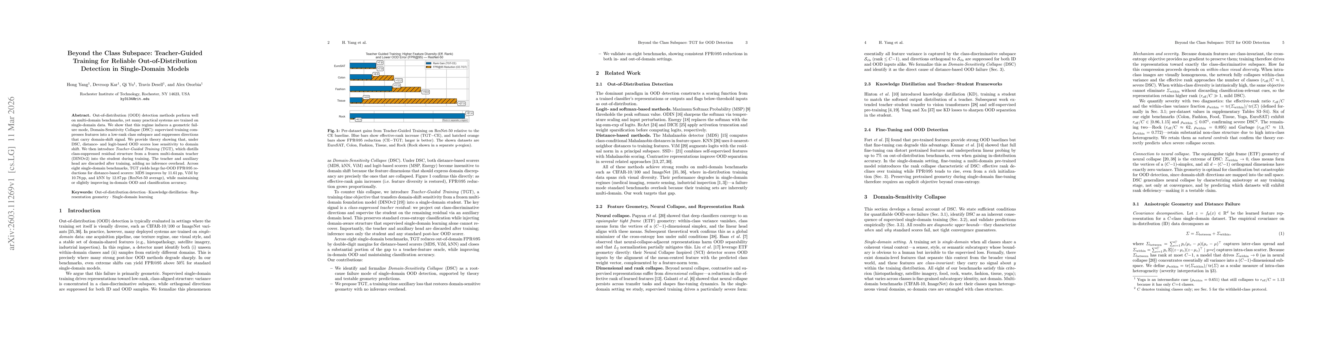 Thumbnail for Beyond the Class Subspace: Teacher-Guided Training for Reliable Out-of-Distribution Detection in Single-Domain Models