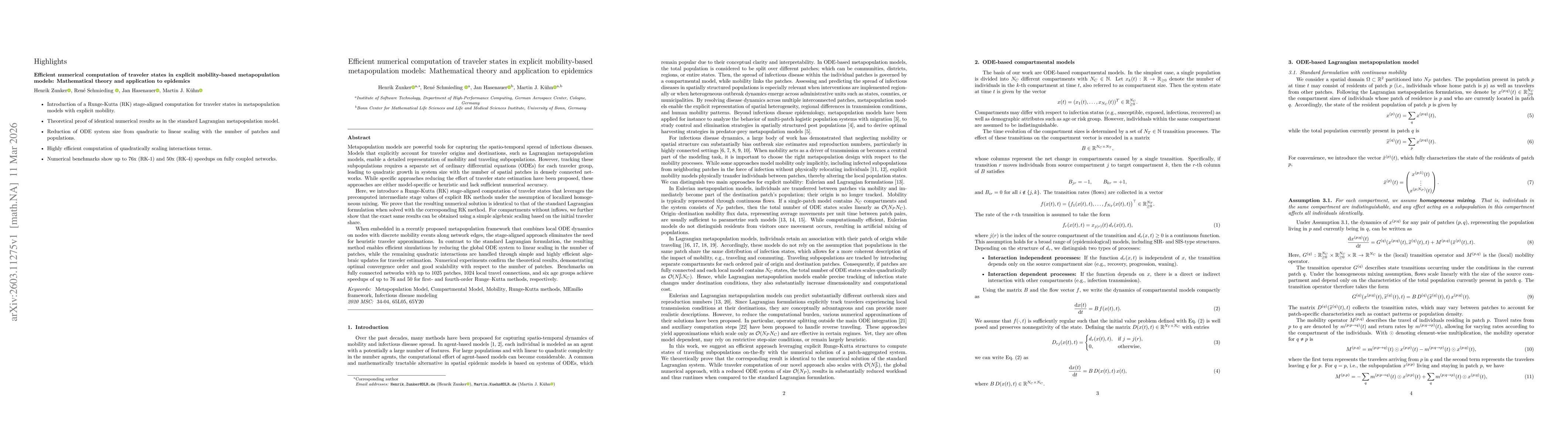Thumbnail for Efficient numerical computation of traveler states in explicit mobility-based metapopulation models: Mathematical theory and application to epidemics
