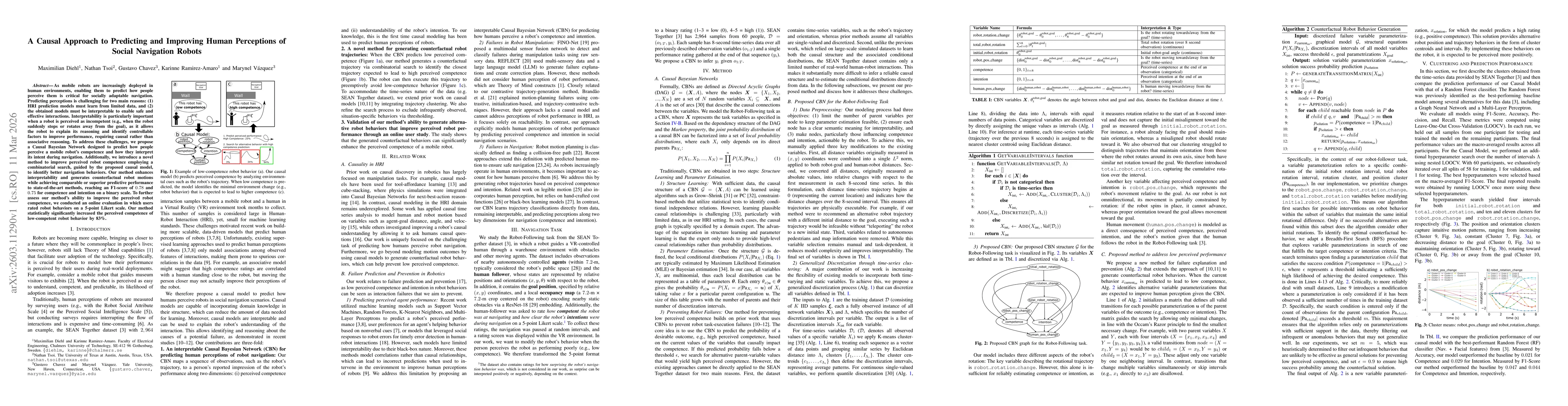 Thumbnail for A Causal Approach to Predicting and Improving Human Perceptions of Social Navigation Robots