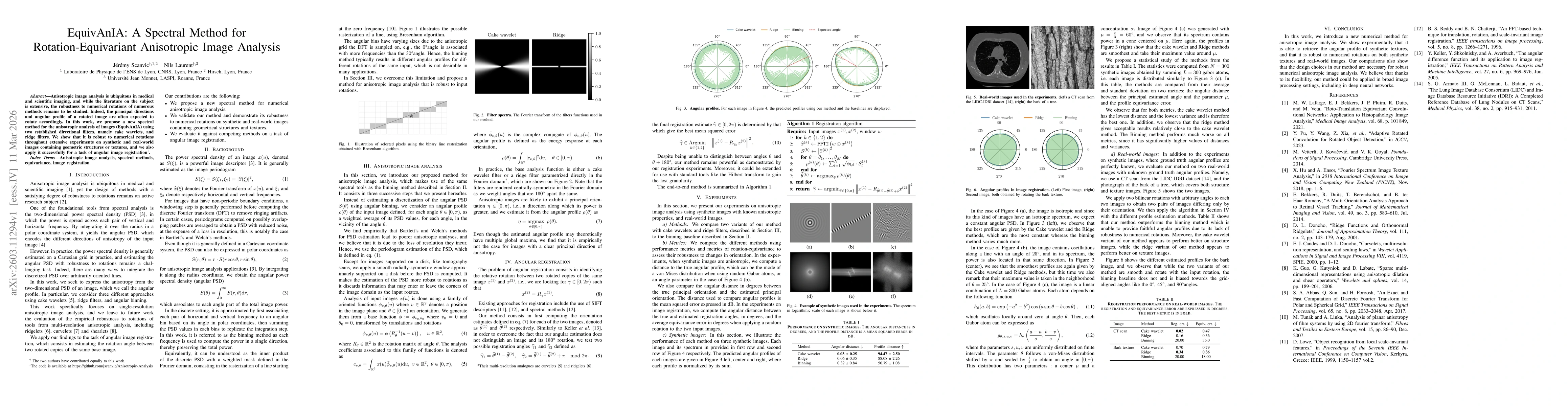 Thumbnail for EquivAnIA: A Spectral Method for Rotation-Equivariant Anisotropic Image Analysis