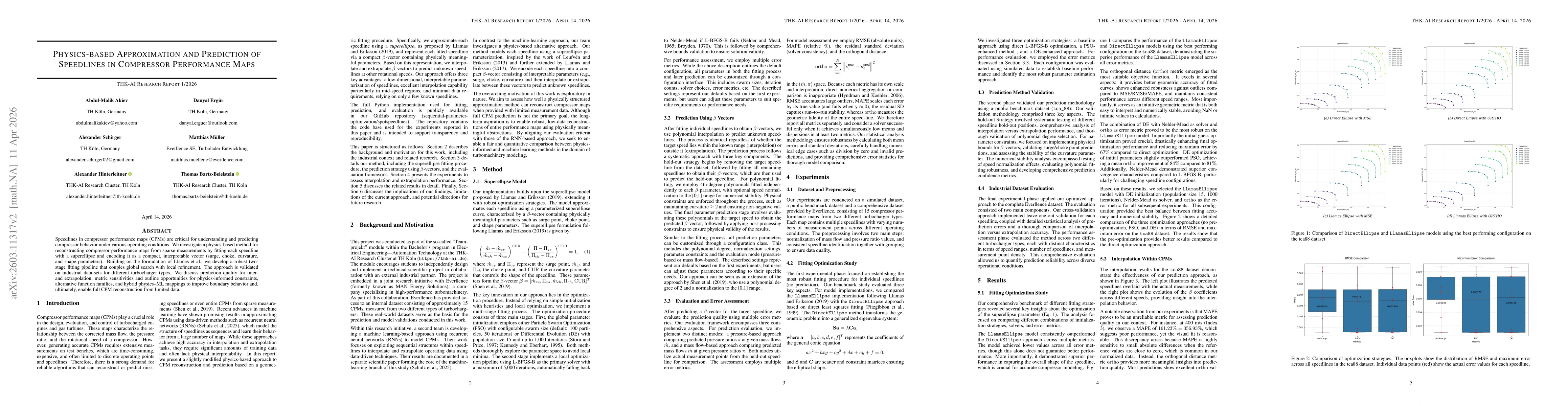 Thumbnail for Physics-based Approximation and Prediction of Speedlines in Compressor Performance Maps
