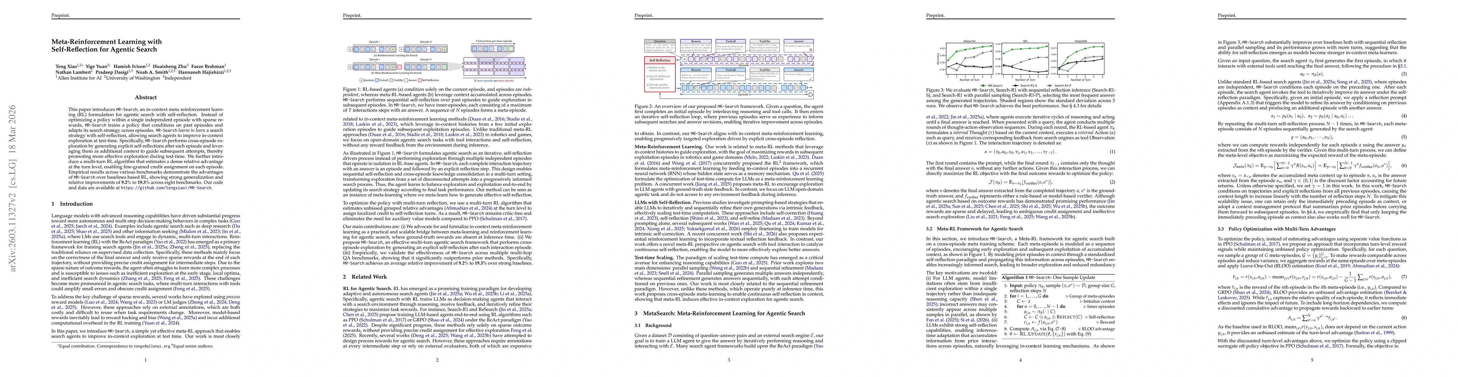 Thumbnail for Meta-Reinforcement Learning with Self-Reflection for Agentic Search