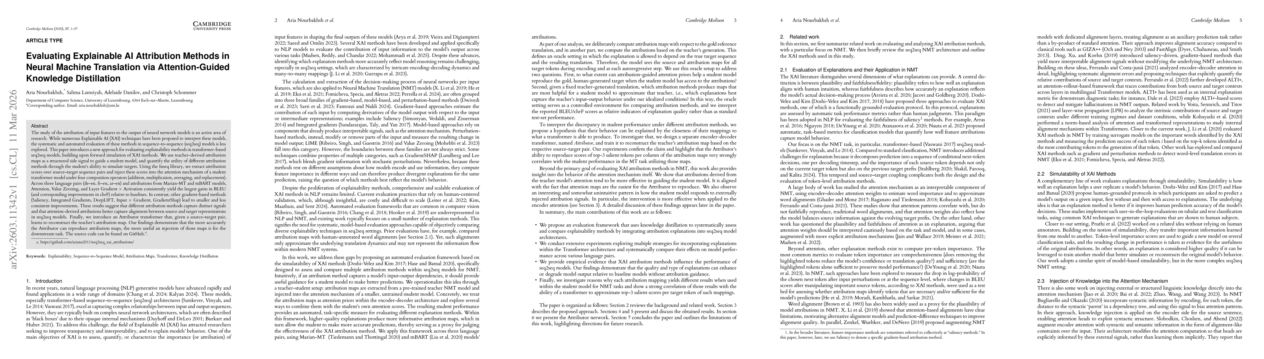 Thumbnail for Evaluating Explainable AI Attribution Methods in Neural Machine Translation via Attention-Guided Knowledge Distillation
