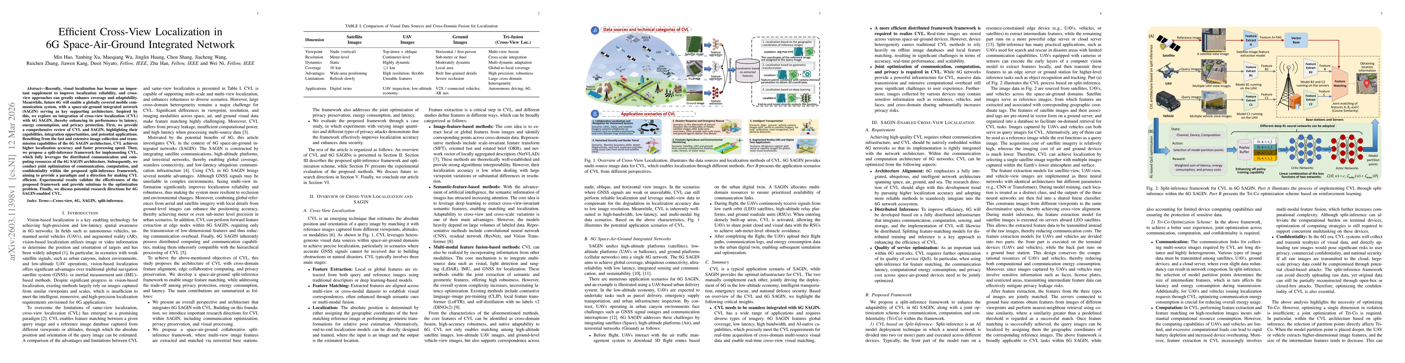 Thumbnail for Efficient Cross-View Localization in 6G Space-Air-Ground Integrated Network