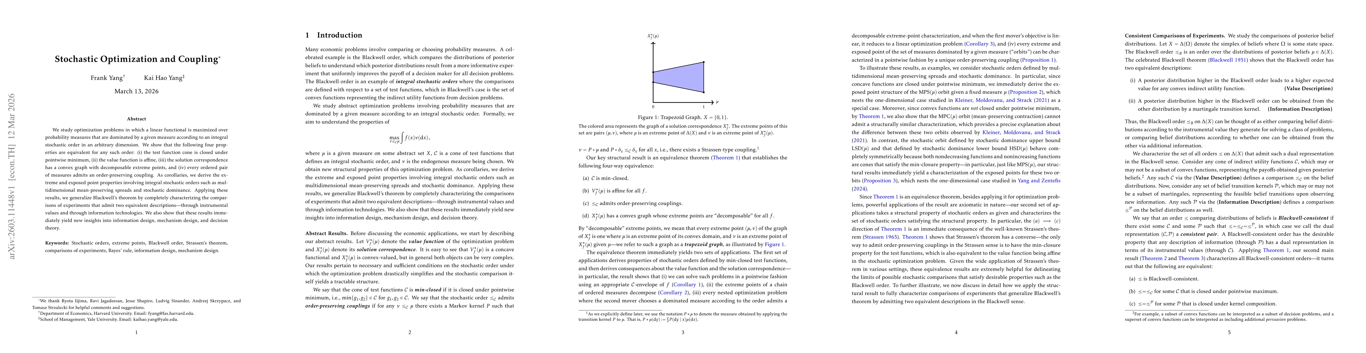 Thumbnail for Stochastic Optimization and Coupling