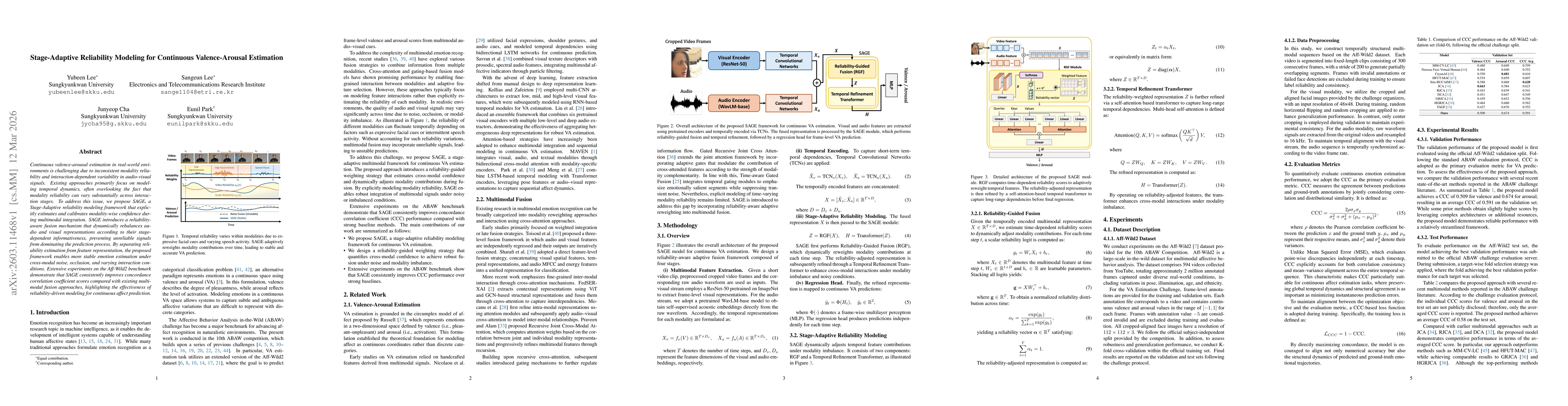 Thumbnail for Stage-Adaptive Reliability Modeling for Continuous Valence-Arousal Estimation