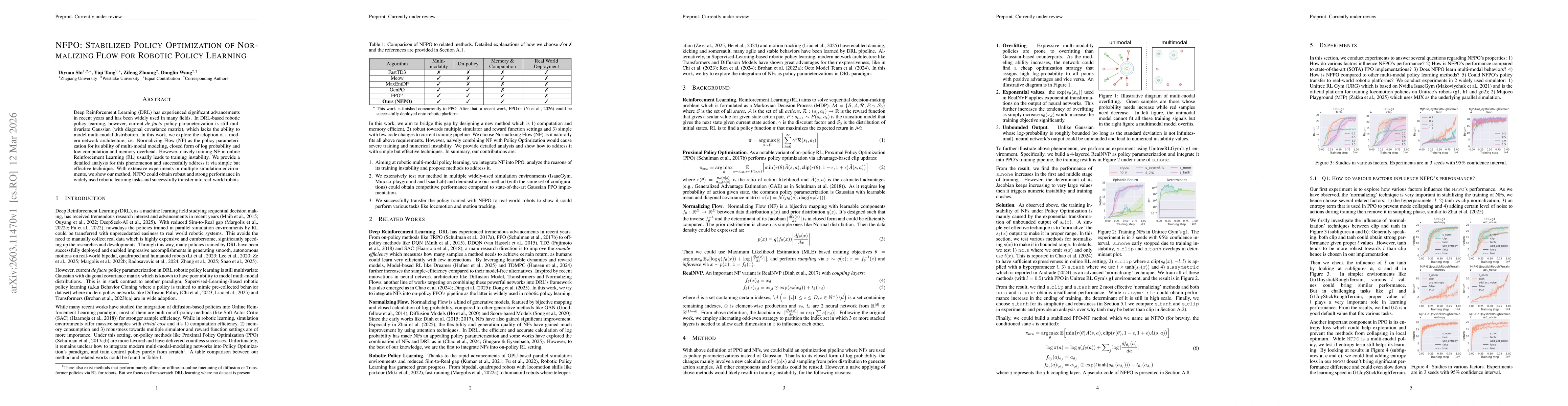 Thumbnail for NFPO: Stabilized Policy Optimization of Normalizing Flow for Robotic Policy Learning