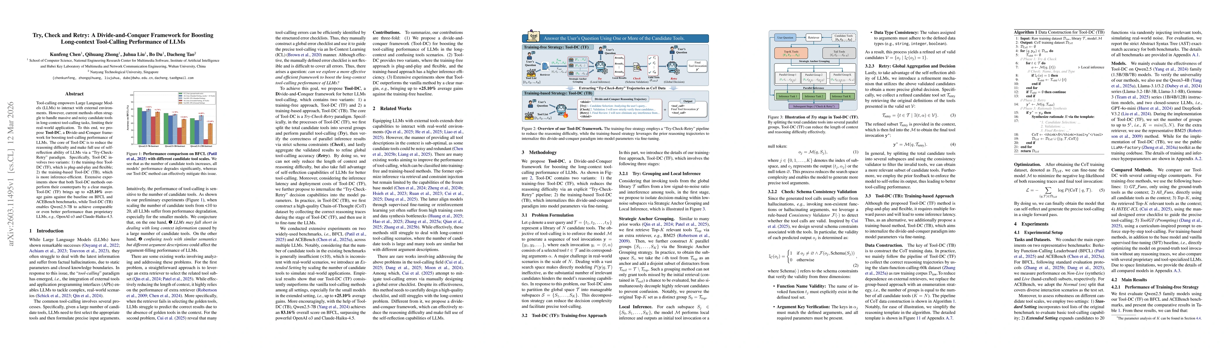 Thumbnail for Try, Check and Retry: A Divide-and-Conquer Framework for Boosting Long-context Tool-Calling Performance of LLMs
