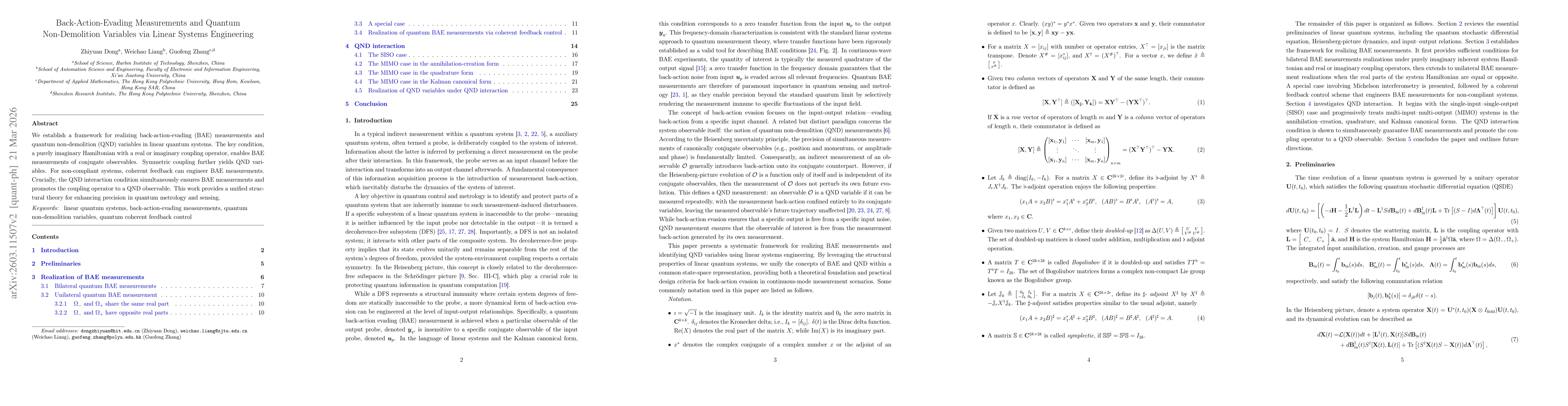 Thumbnail for Back-Action-Evading Measurements and Quantum Non-Demolition Variables via Linear Systems Engineering