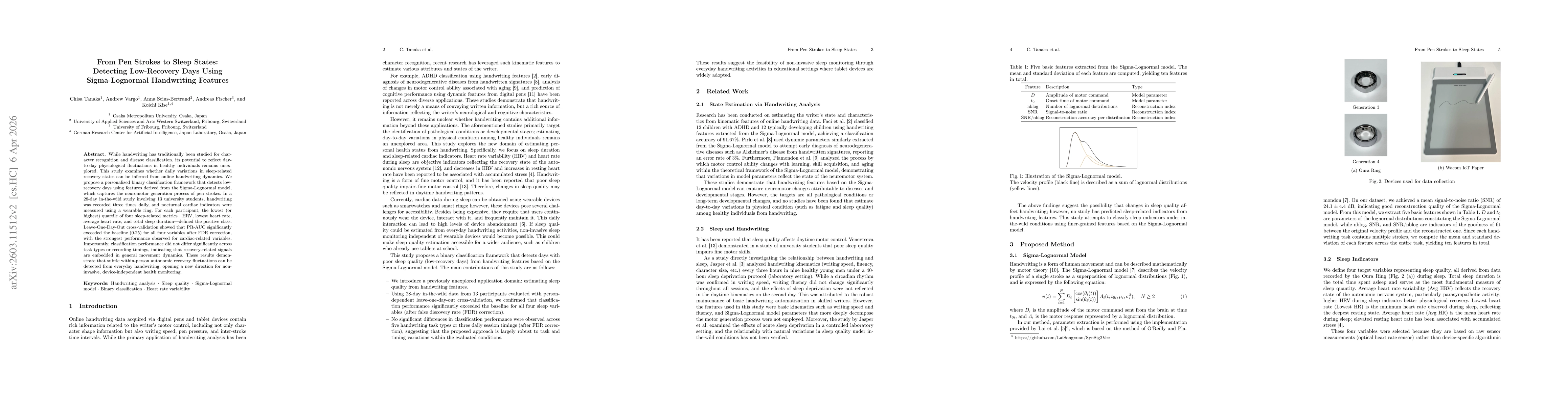 Thumbnail for From Pen Strokes to Sleep States: Detecting Low-Recovery Days Using Sigma-Lognormal Handwriting Features