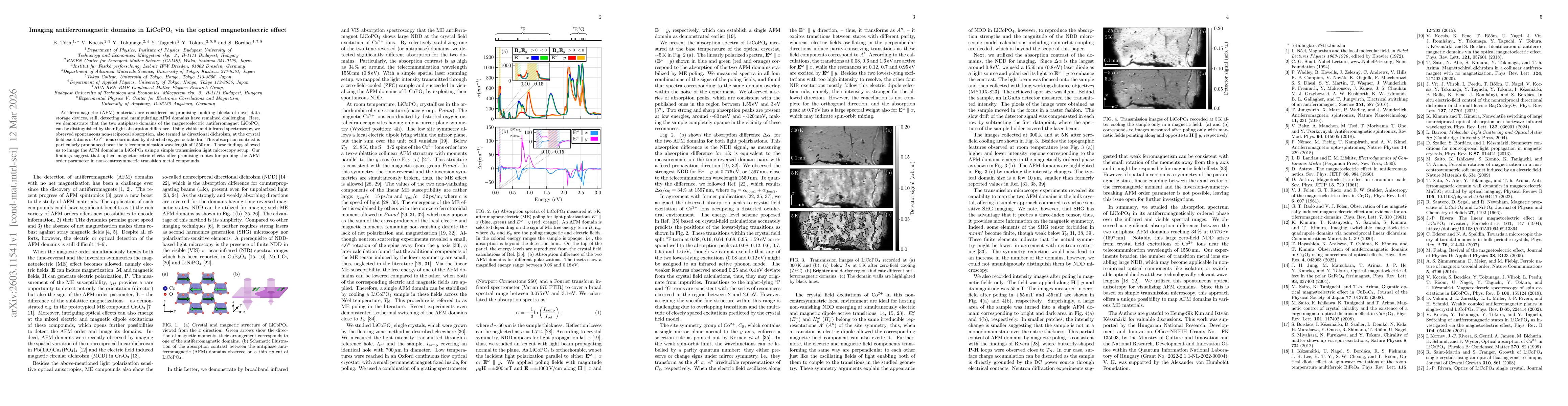 Thumbnail for Imaging antiferromagnetic domains in LiCoPO$_4$ via the optical magnetoelectric effect