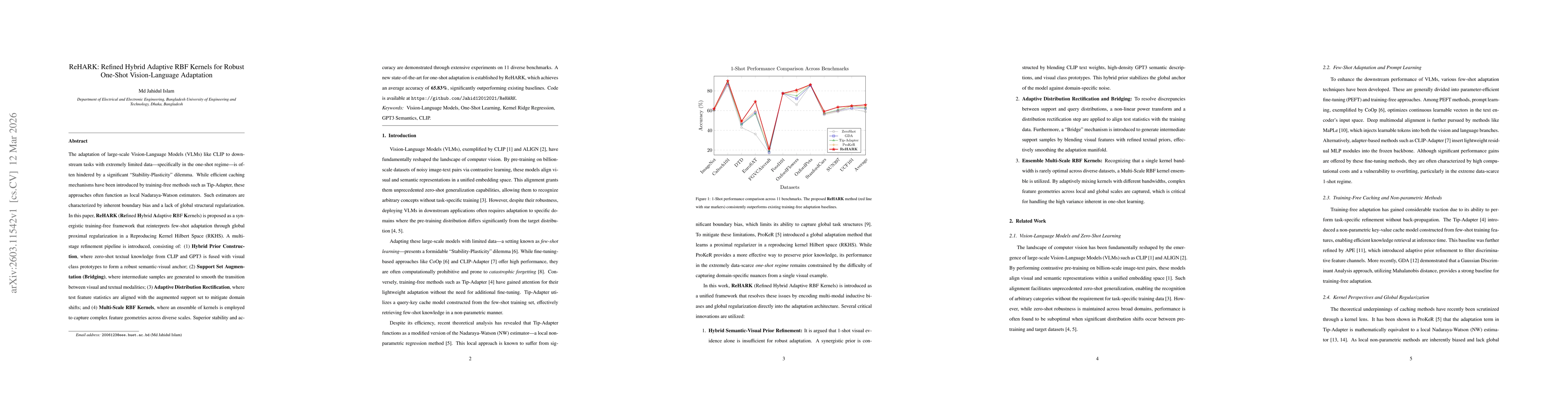 Thumbnail for ReHARK: Refined Hybrid Adaptive RBF Kernels for Robust One-Shot Vision-Language Adaptation