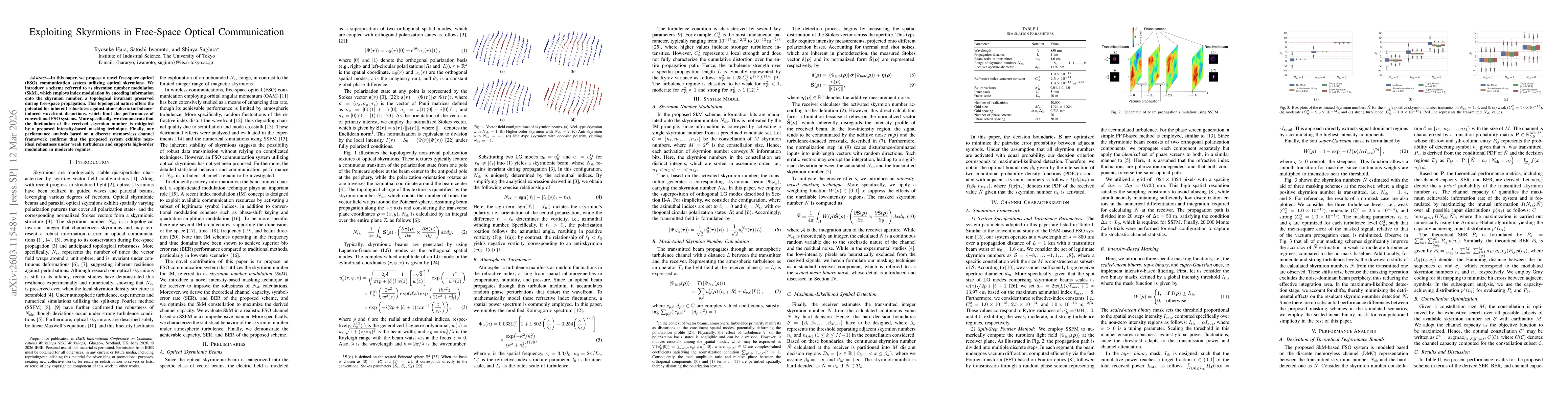 Thumbnail for Exploiting Skyrmions in Free-Space Optical Communication