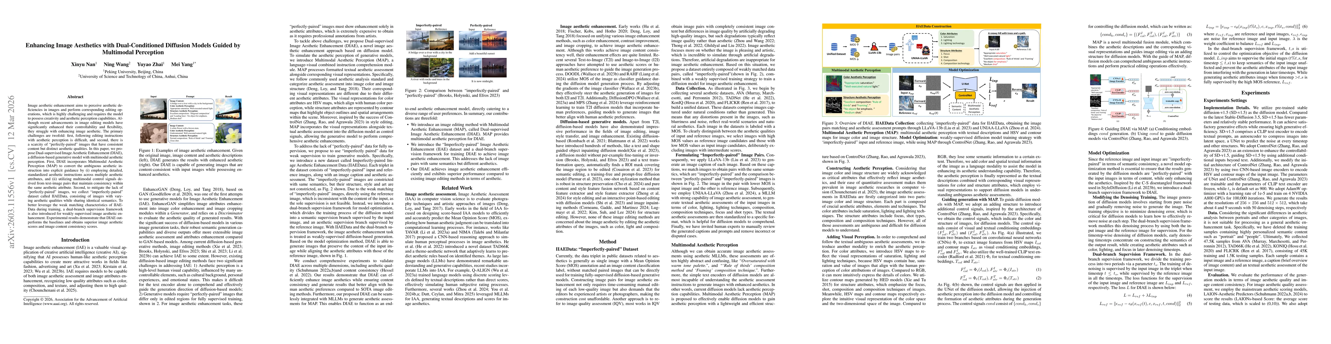 Thumbnail for Enhancing Image Aesthetics with Dual-Conditioned Diffusion Models Guided by Multimodal Perception