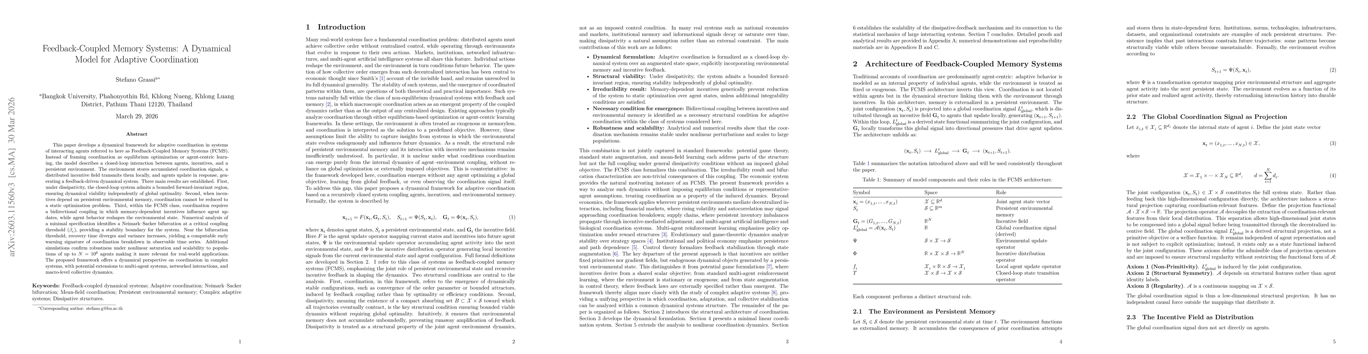 Thumbnail for How Intelligence Emerges: A Minimal Theory of Dynamic Adaptive Coordination