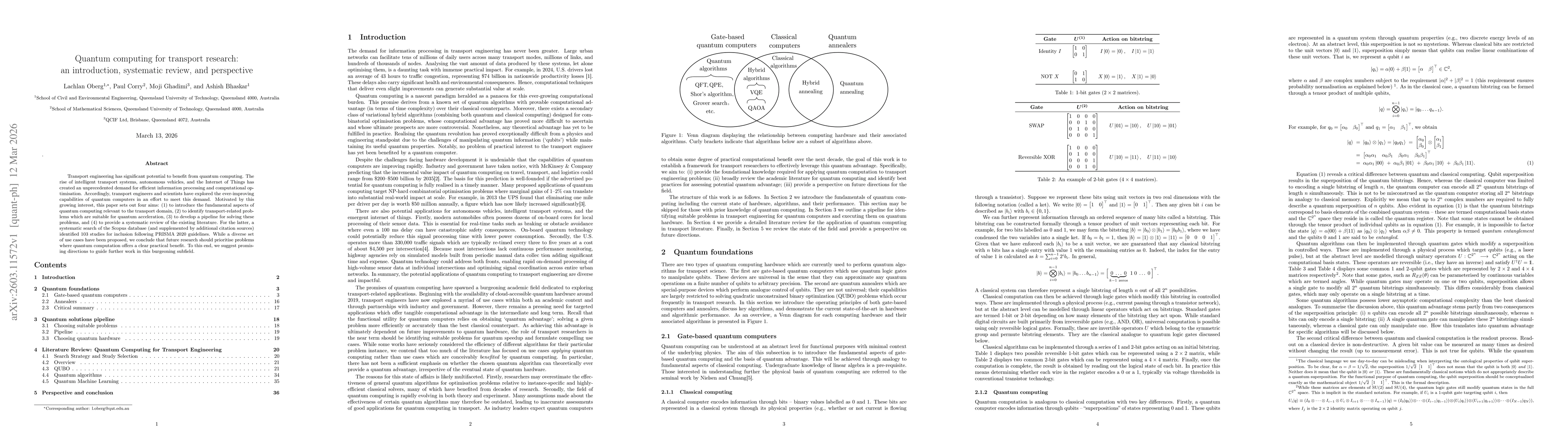 Thumbnail for Quantum computing for transport research: an introduction, systematic review, and perspective