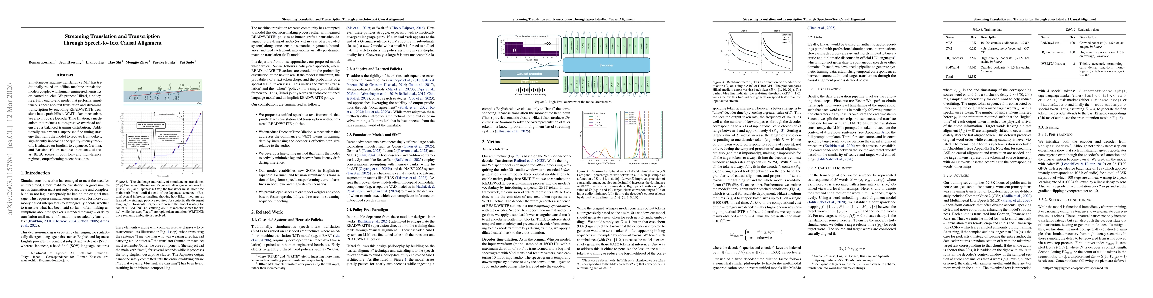 Thumbnail for Streaming Translation and Transcription Through Speech-to-Text Causal Alignment