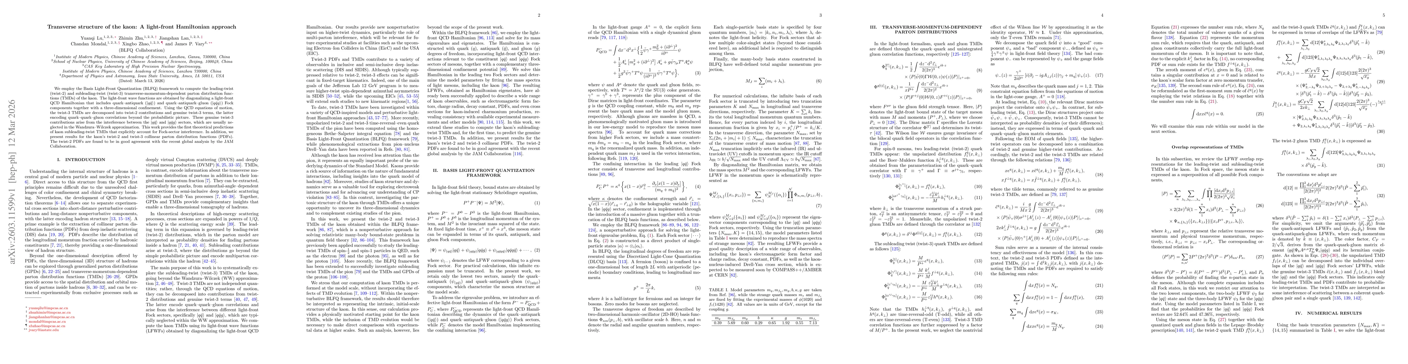 Thumbnail for Transverse Structure of the Kaon: A light-front Hamiltonian Approach