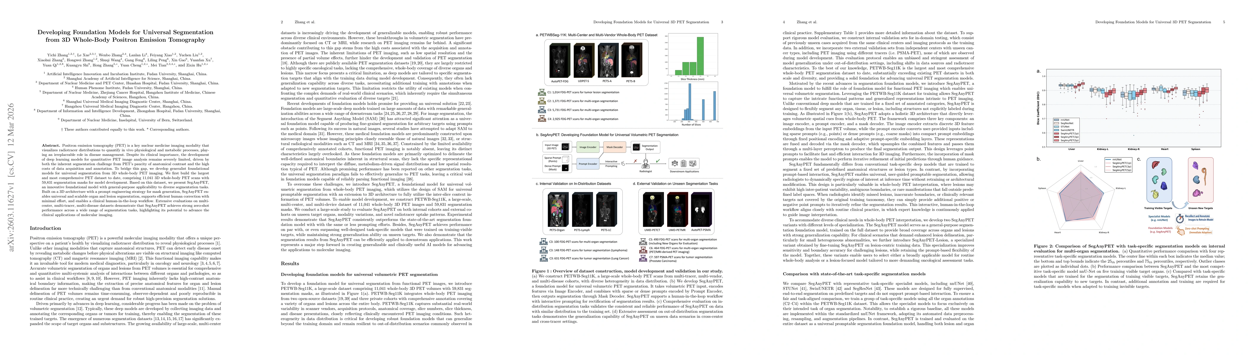 Thumbnail for Developing Foundation Models for Universal Segmentation from 3D Whole-Body Positron Emission Tomography