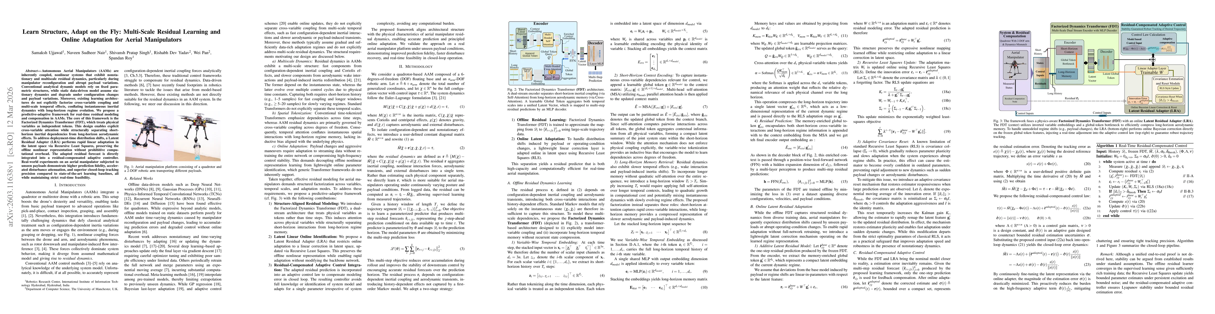 Thumbnail for Learn Structure, Adapt on the Fly: Multi-Scale Residual Learning and Online Adaptation for Aerial Manipulators