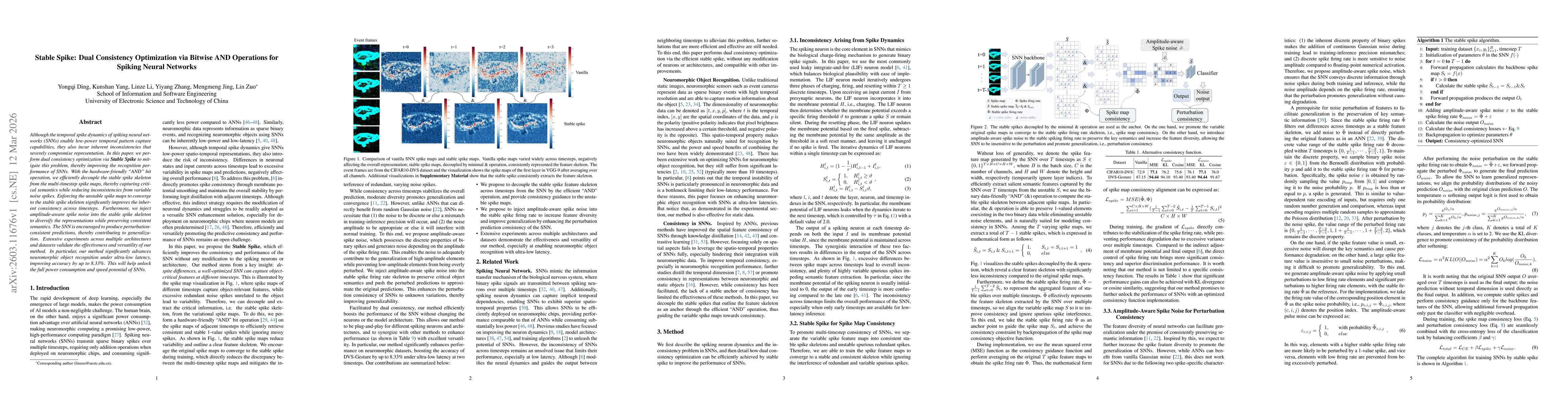 Thumbnail for Stable Spike: Dual Consistency Optimization via Bitwise AND Operations for Spiking Neural Networks