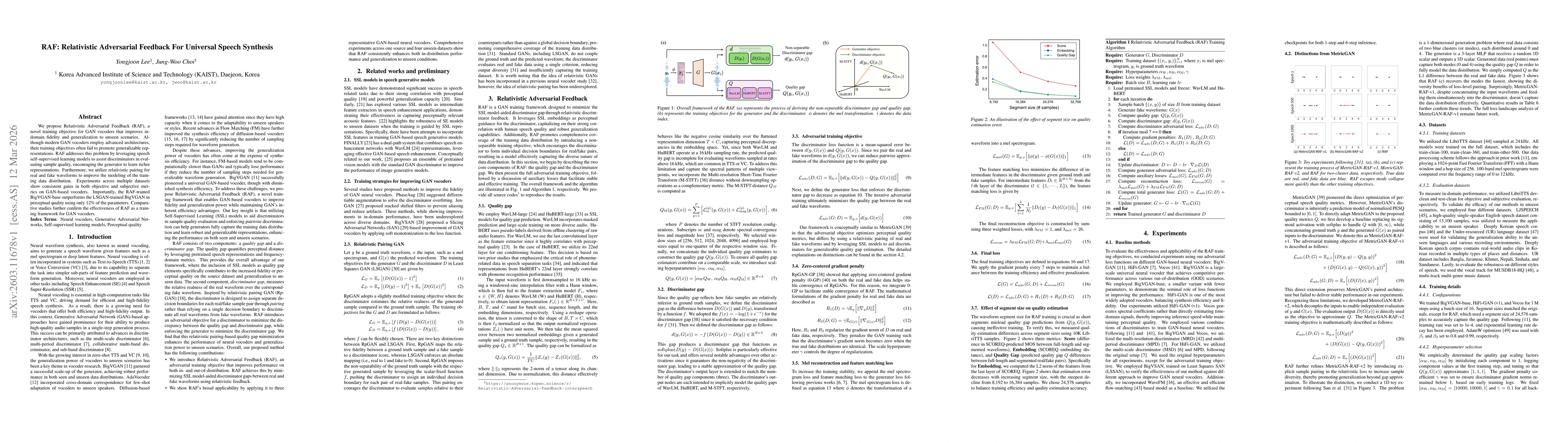 Thumbnail for RAF: Relativistic Adversarial Feedback For Universal Speech Synthesis