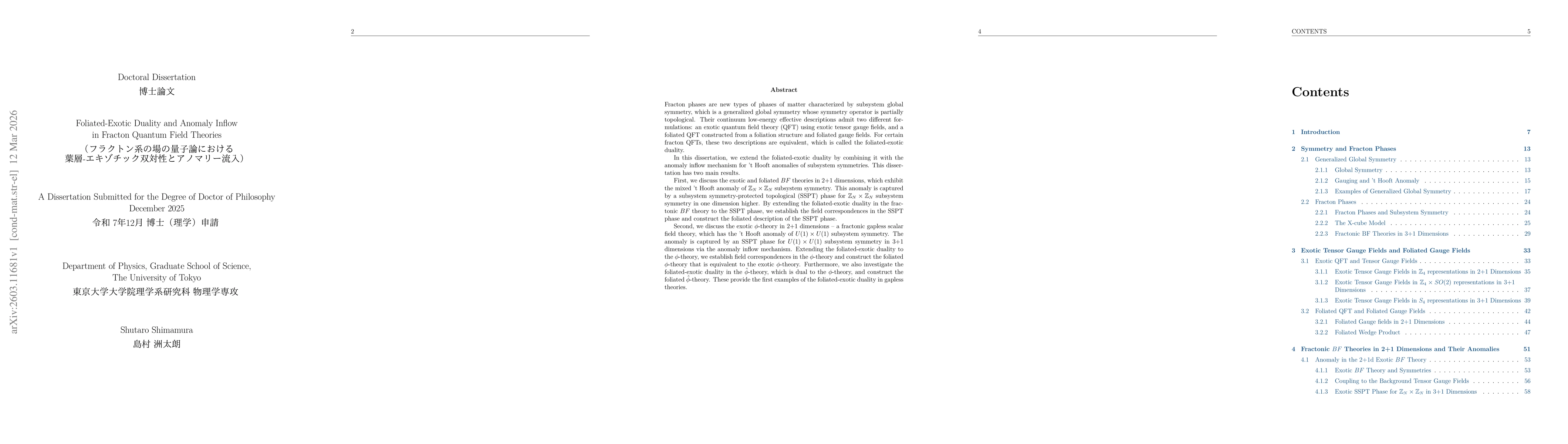 Thumbnail for Foliated-Exotic Duality and Anomaly Inflow in Fracton Quantum Field Theories