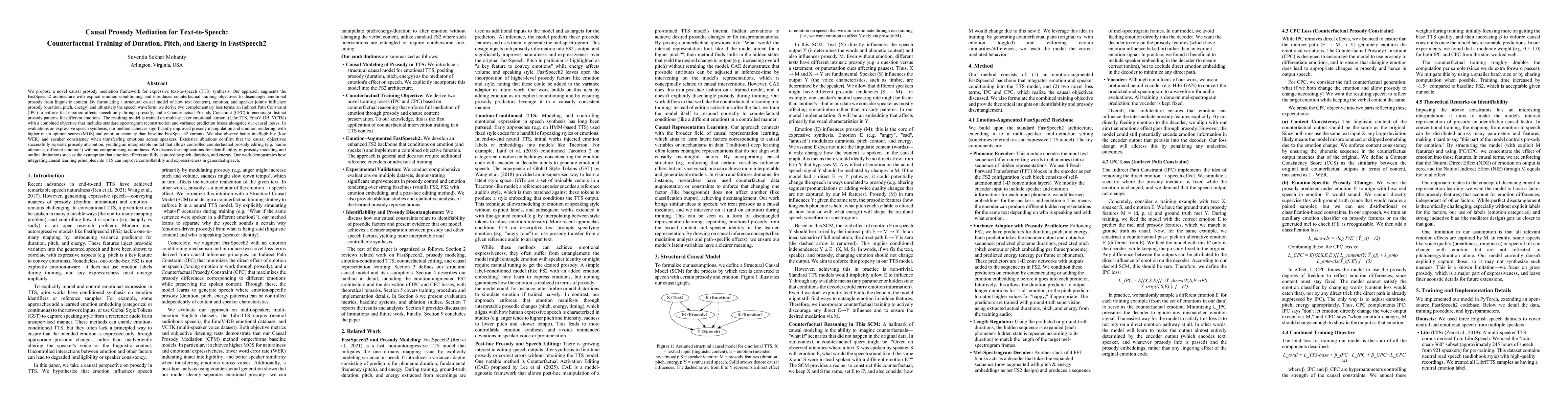 Thumbnail for Causal Prosody Mediation for Text-to-Speech:Counterfactual Training of Duration, Pitch, and Energy in FastSpeech2