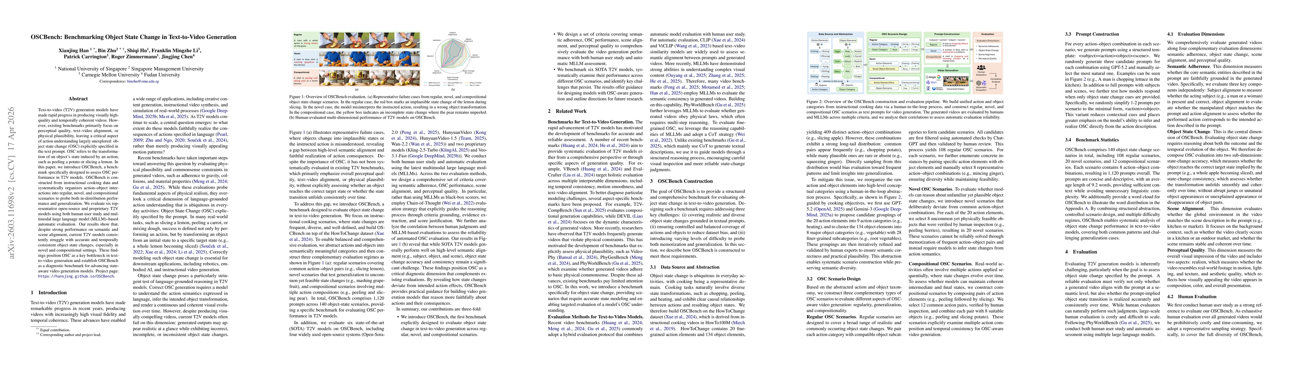 Thumbnail for OSCBench: Benchmarking Object State Change in Text-to-Video Generation