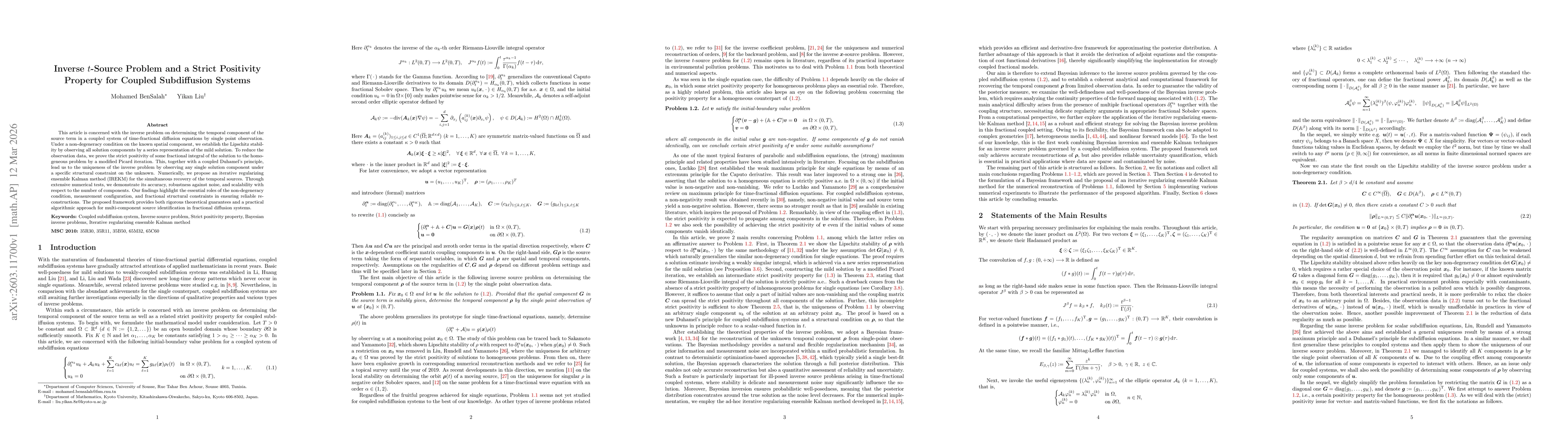 Thumbnail for Inverse $t$-source problem and a strict positivity property for coupled subdiffusion systems