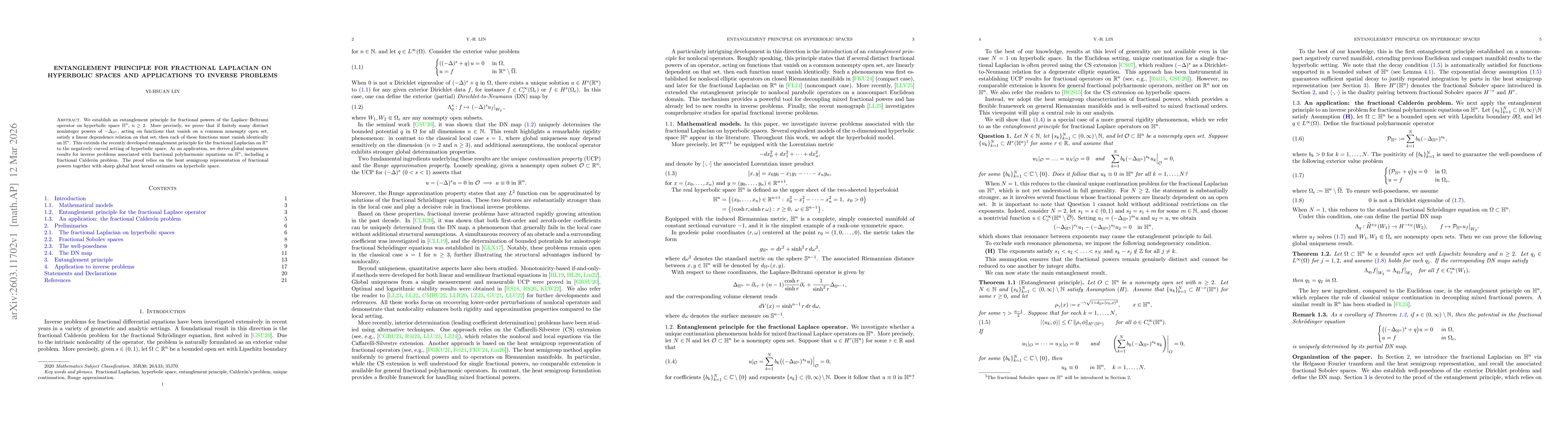 Thumbnail for Entanglement principle for fractional Laplacian on hyperbolic spaces and applications to inverse problem