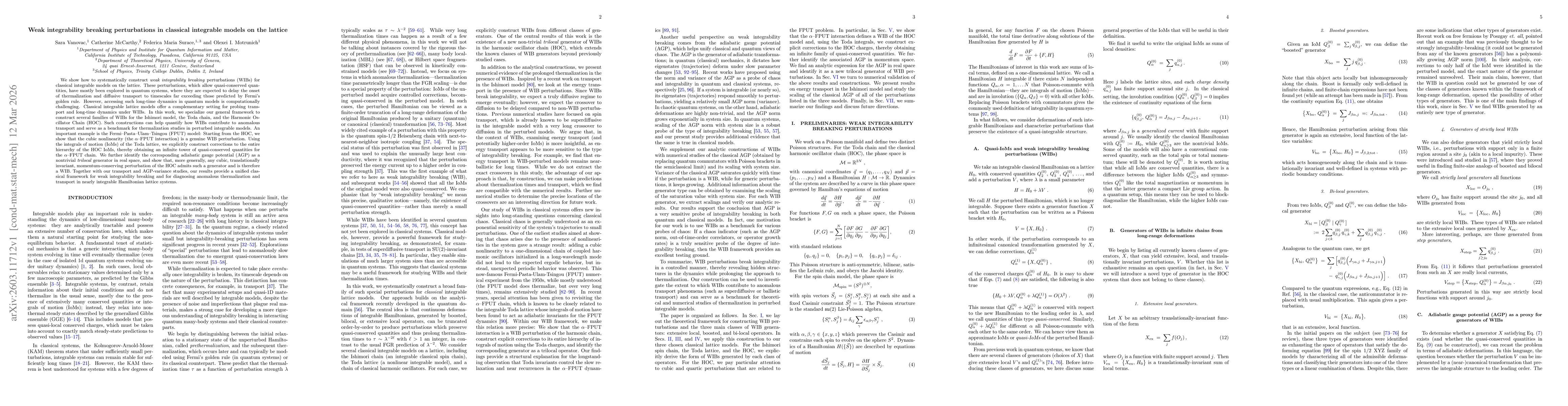 Thumbnail for Weak integrability breaking perturbations in classical integrable models on the lattice