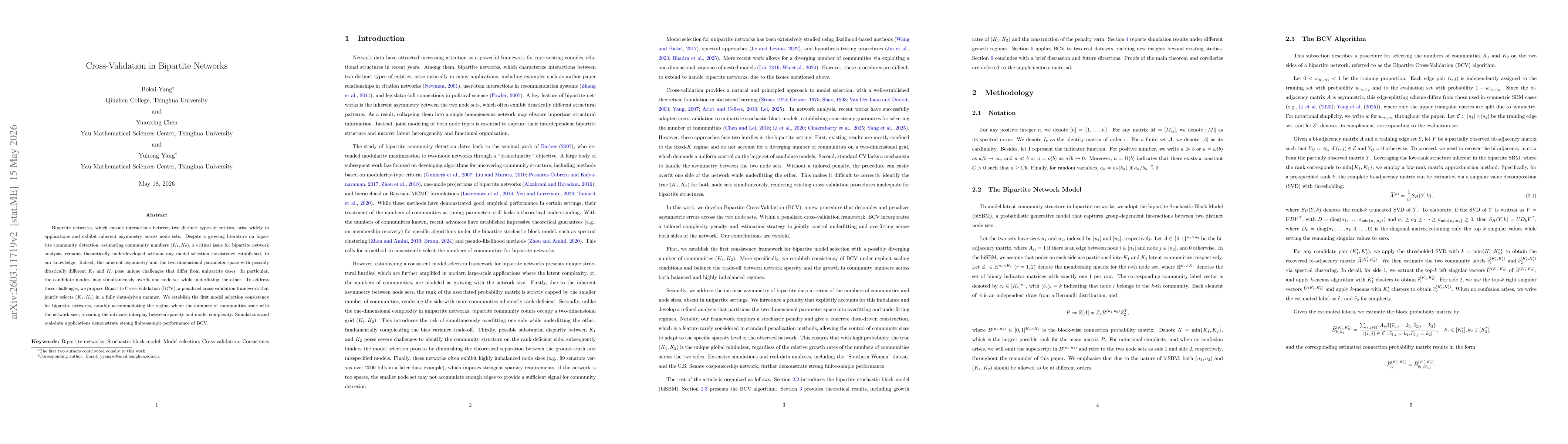 Thumbnail for Cross-Validation in Bipartite Networks