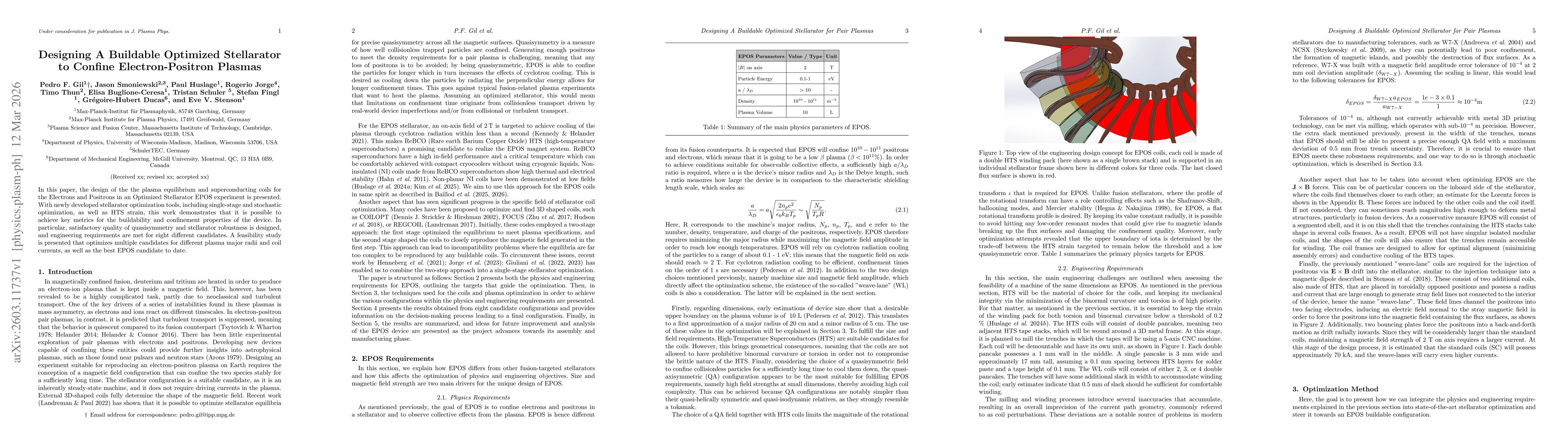 Thumbnail for Designing A Buildable Optimized Stellarator to Confine Electron-Positron Plasmas