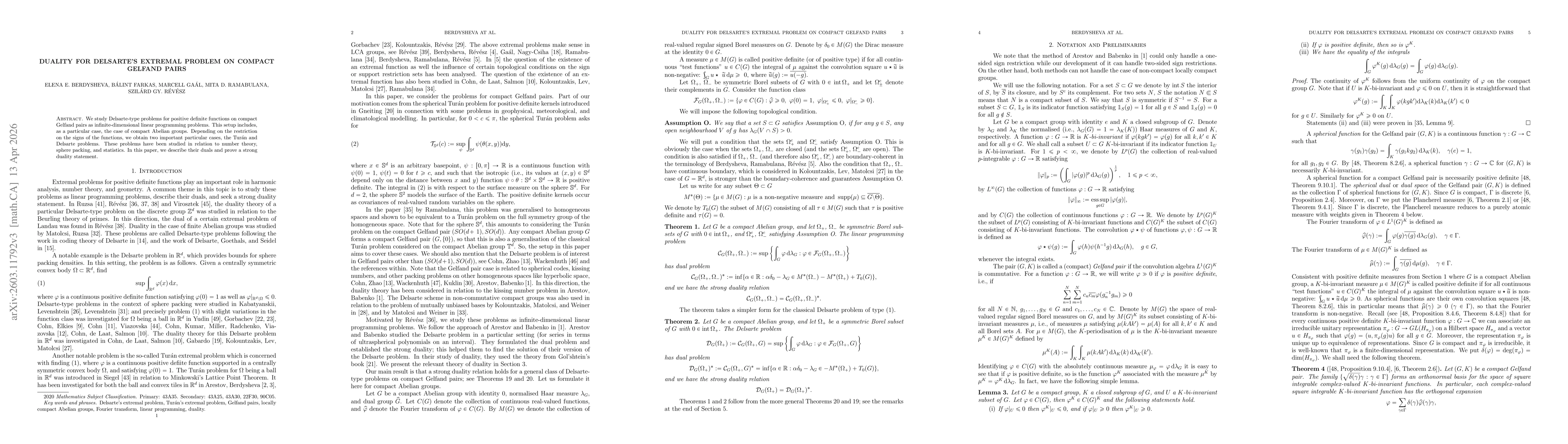 Thumbnail for Duality for Delsarte's extremal problem on compact Gelfand pairs
