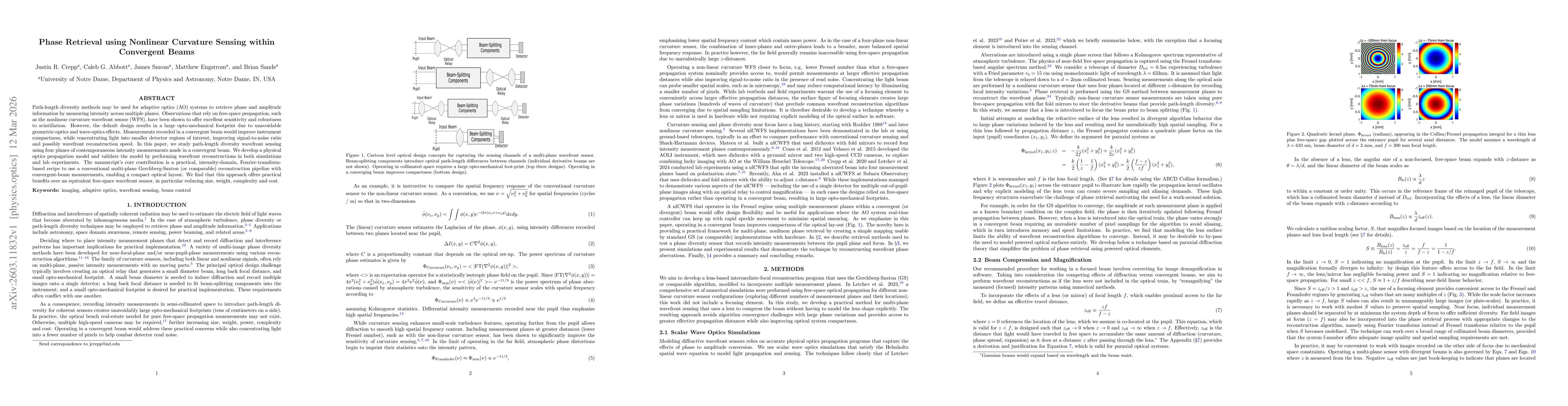 Thumbnail for Phase Retrieval using Nonlinear Curvature Sensing within Convergent Beams
