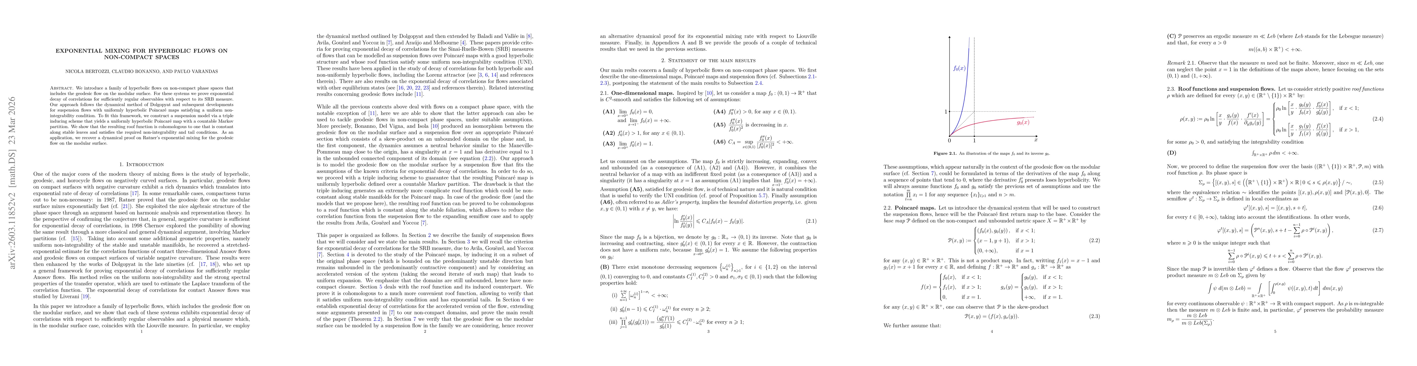 Thumbnail for Exponential Mixing for Hyperbolic Flows on Non-Compact Spaces