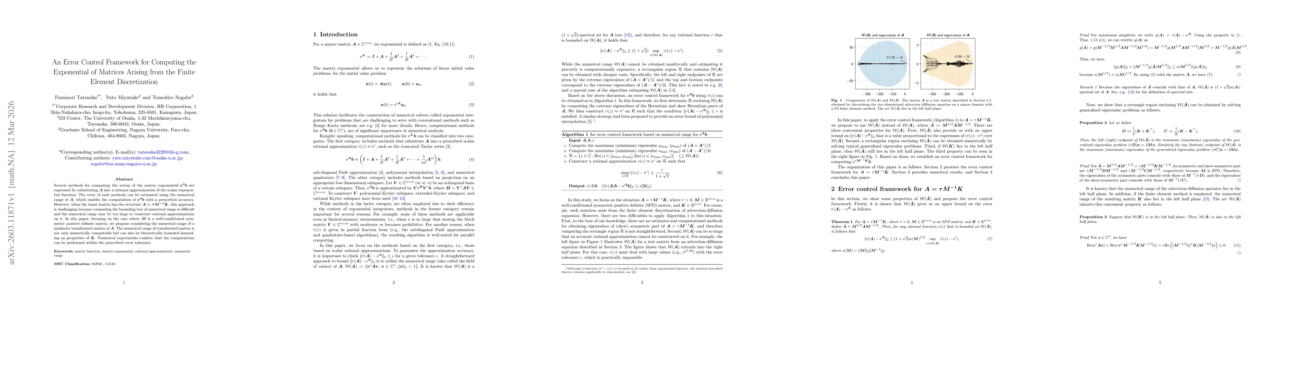Thumbnail for An error control framework for computing the exponential of matrices arising from the finite element discretization