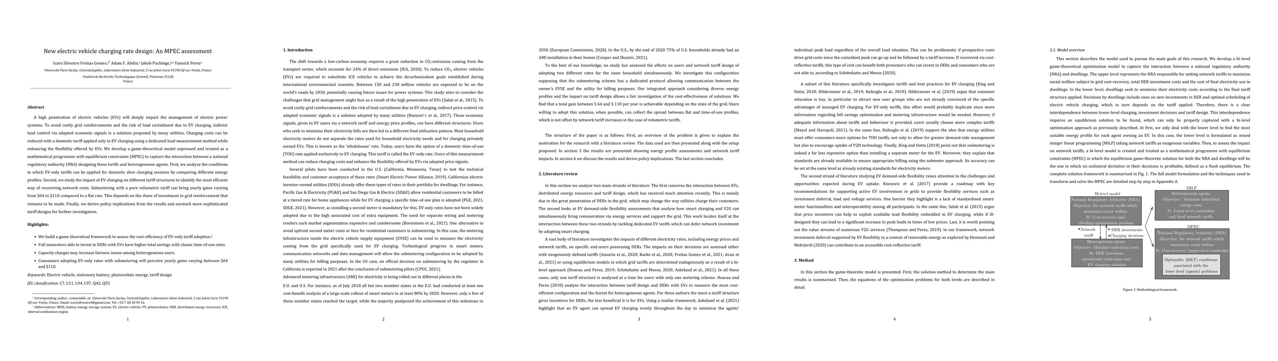 Thumbnail for New electric vehicle charging rate design : an MPEC assessment